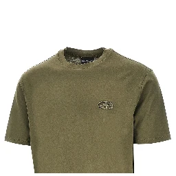 Lyocell-blend jersey T-shirt with embroidery