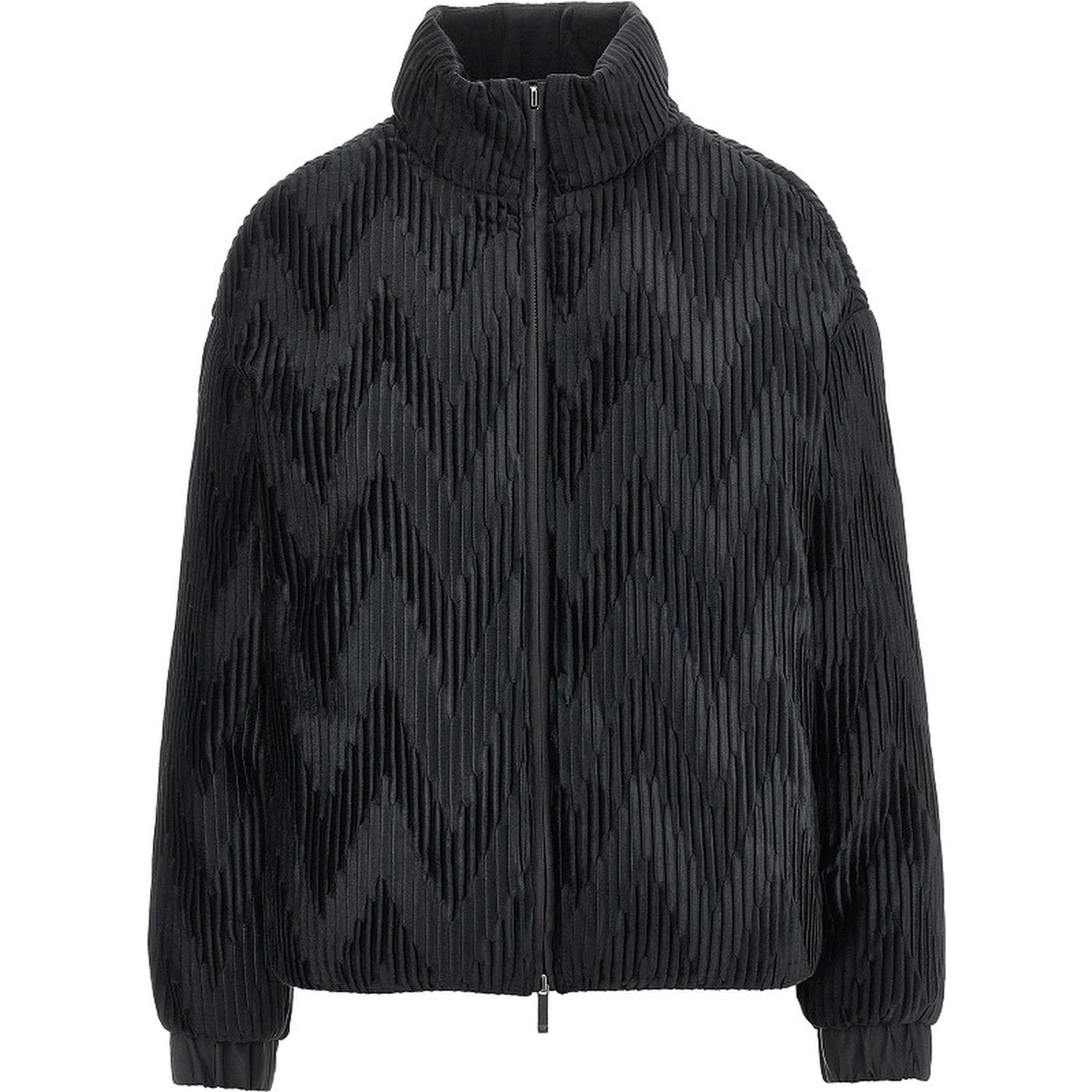 Pleated satin down jacket