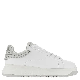 Leather sneakers with Eagle logo