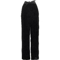 Lurex polka-dot velvet pants