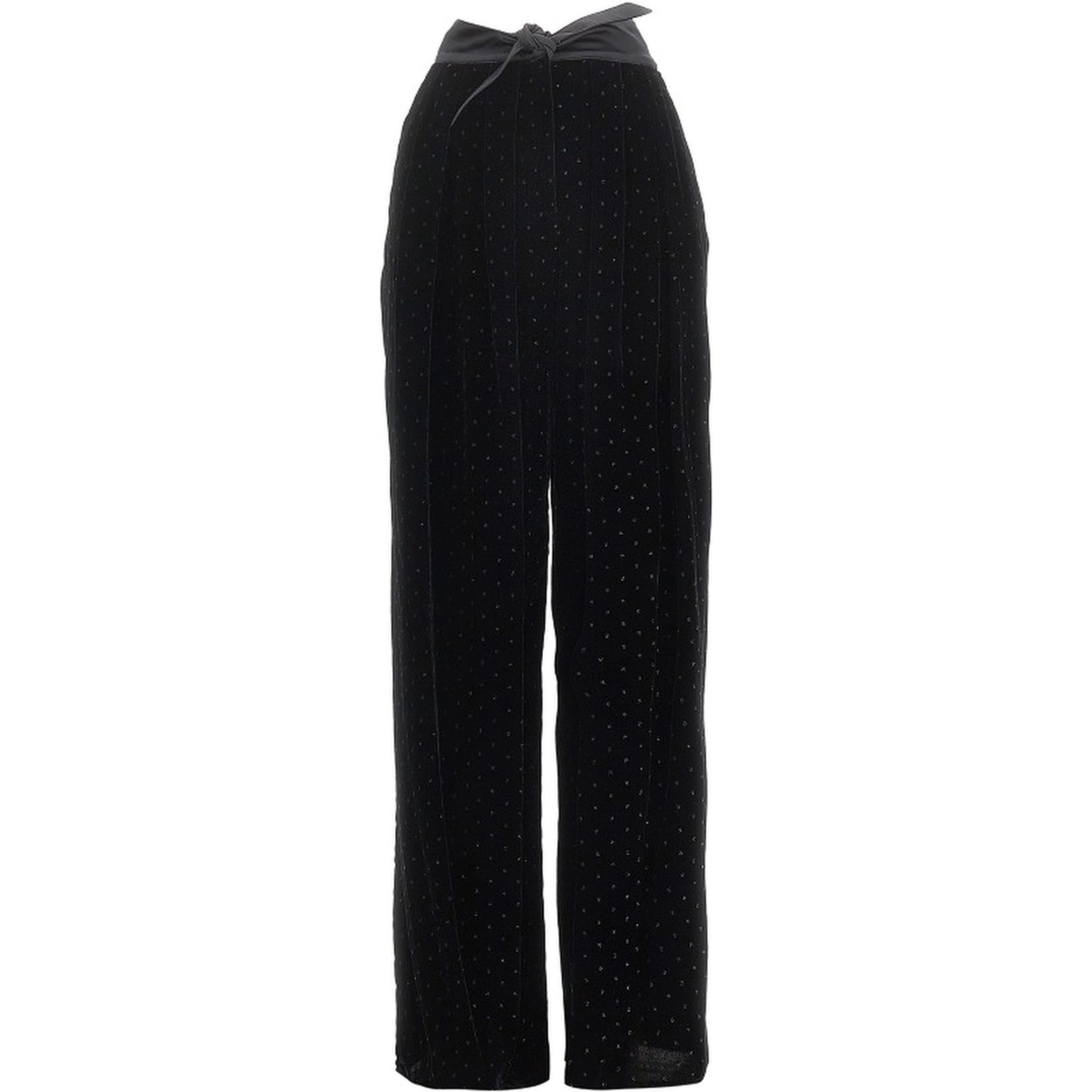 Lurex polka-dot velvet pants