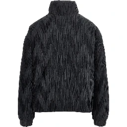 Pleated satin down jacket