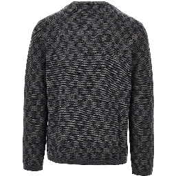 Virgin wool sweater with Check motif