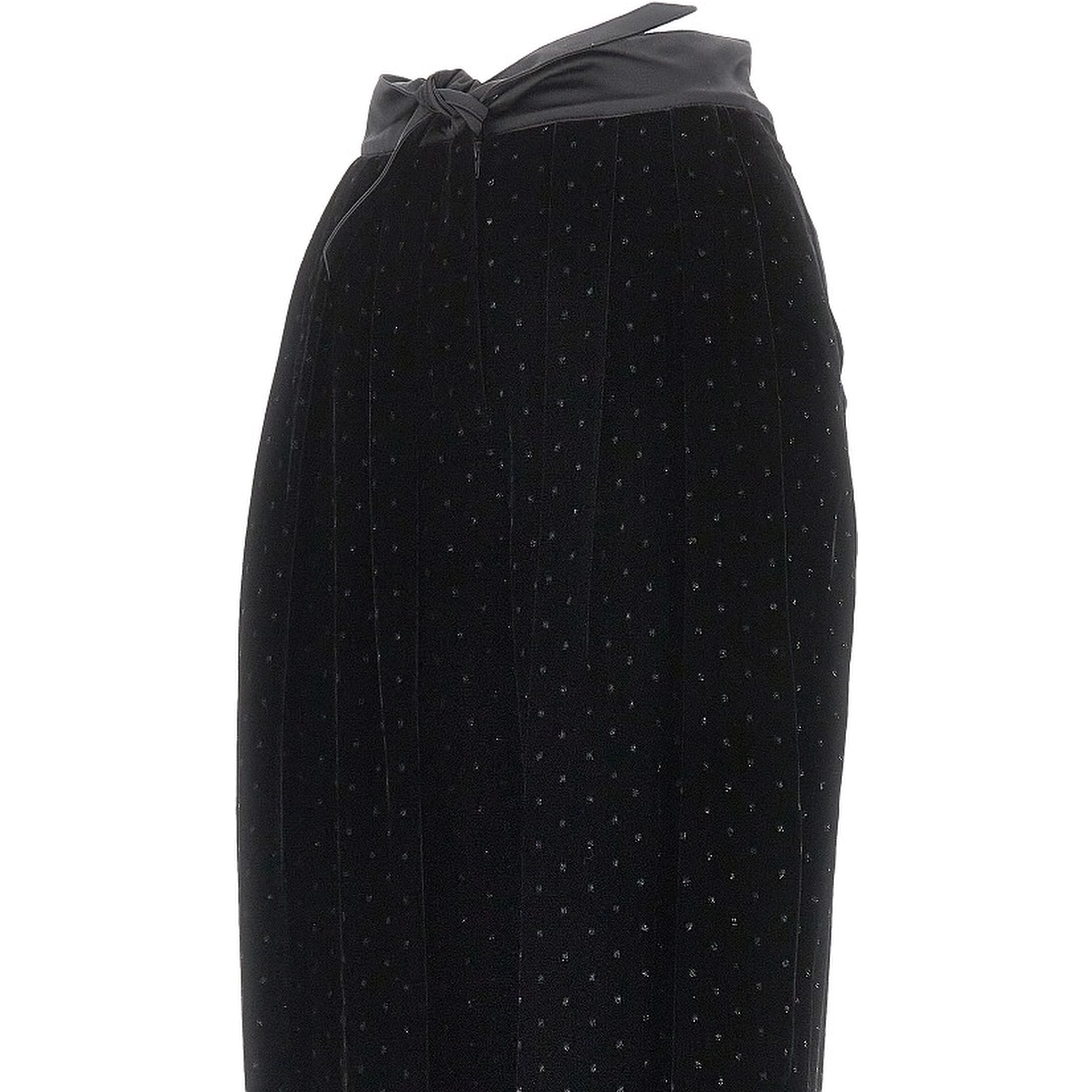 Lurex polka-dot velvet pants