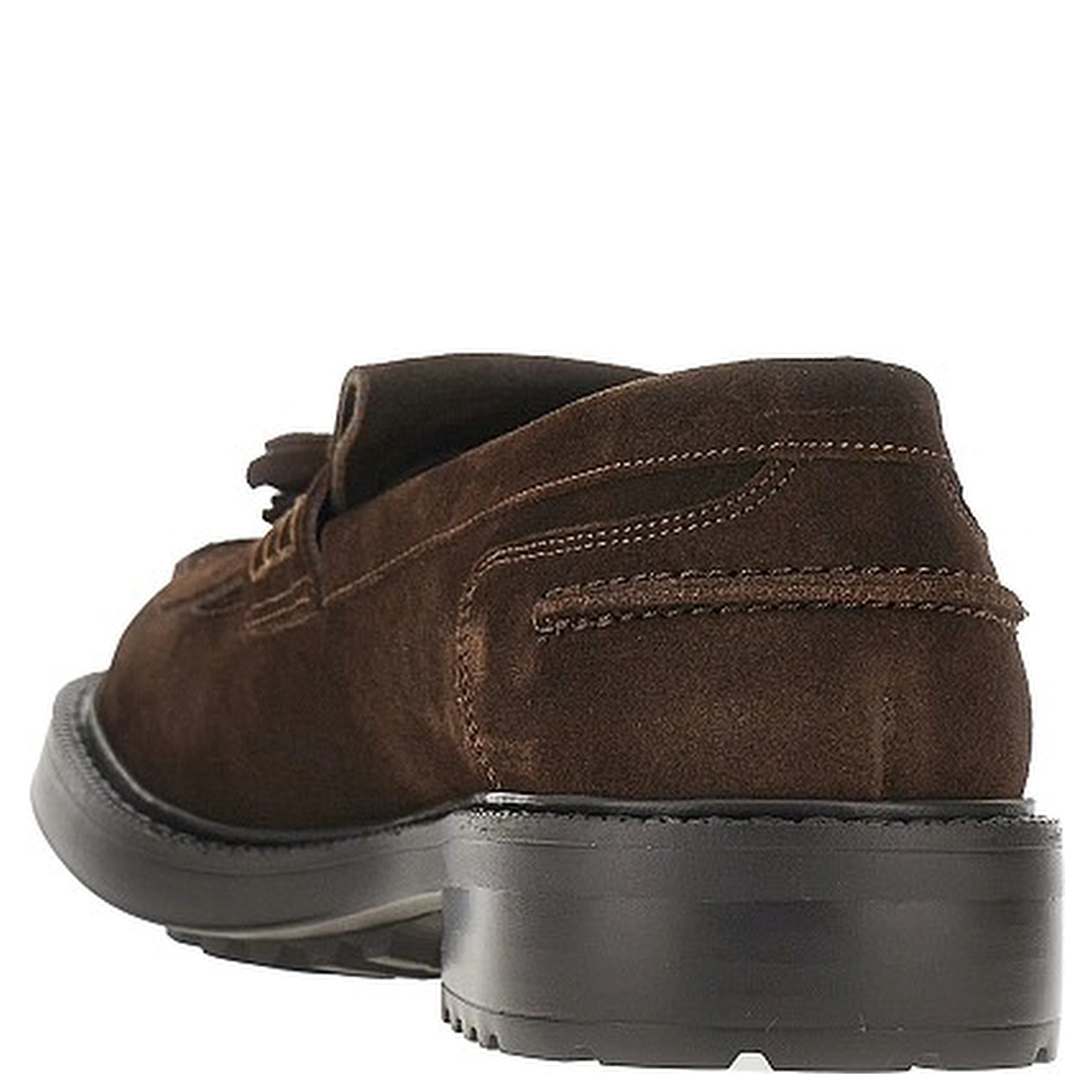 Suede leather loafers with tassels