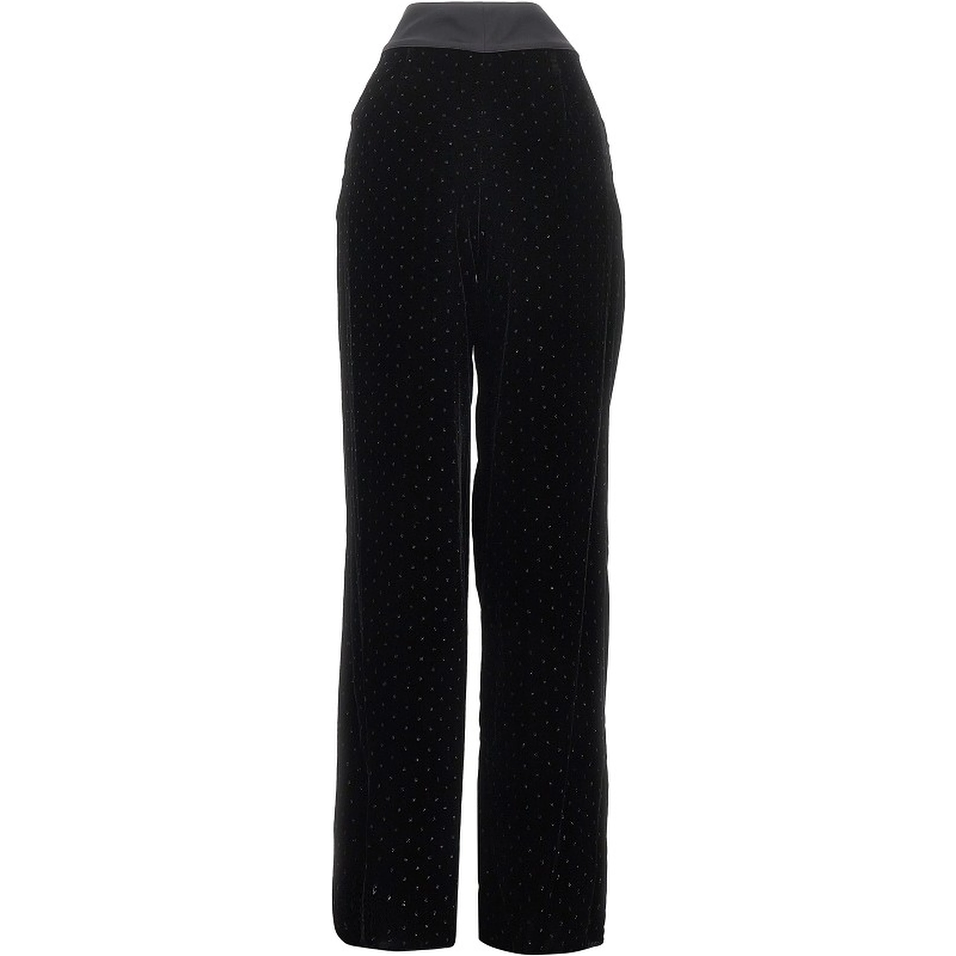 Lurex polka-dot velvet pants