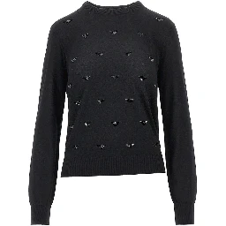 Strass Eagle motif wool sweater