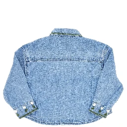 Embroidered denim shirt
