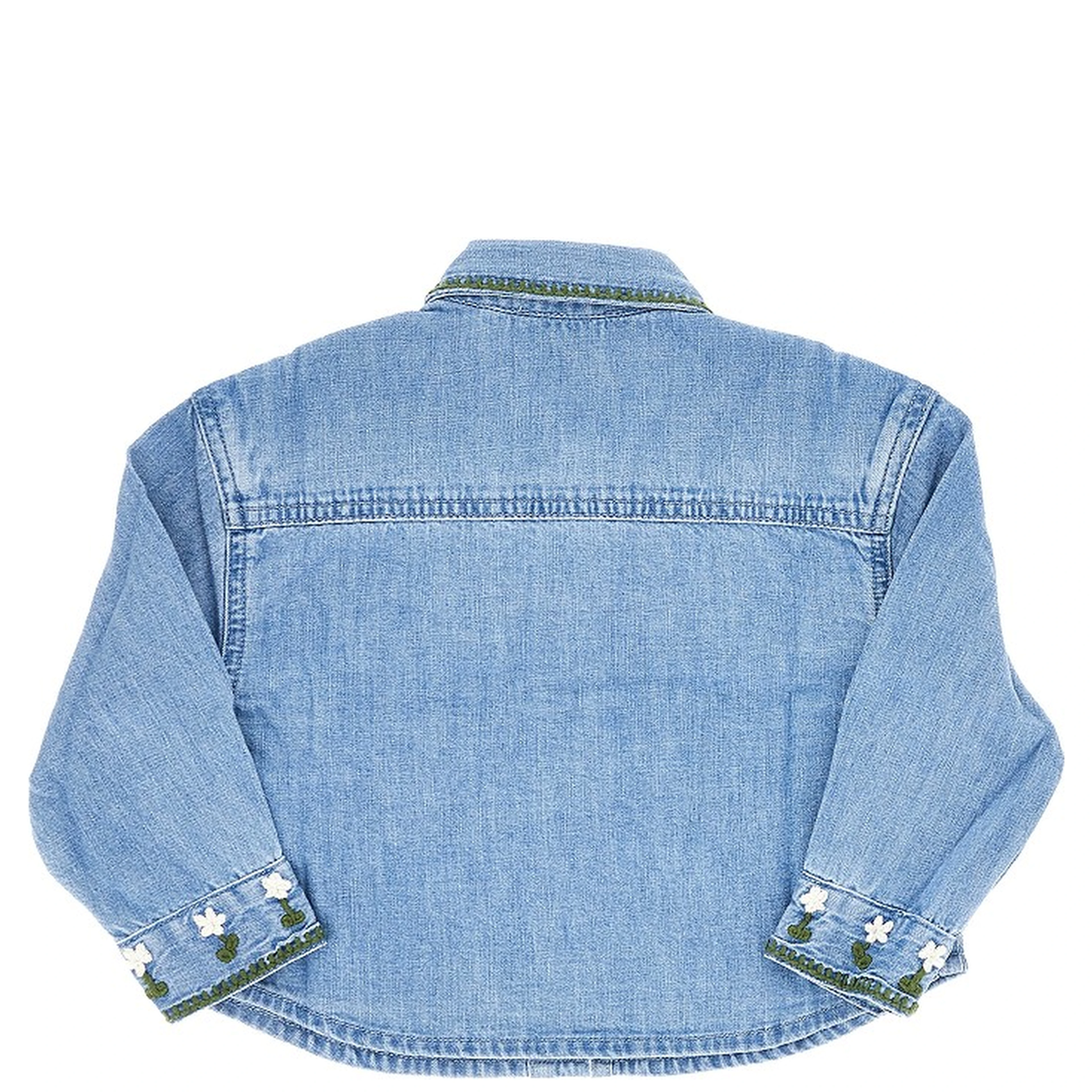 Embroidered denim shirt