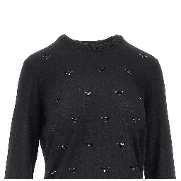 Strass Eagle motif wool sweater