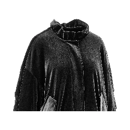Chenille blouson jacket with gathered neck