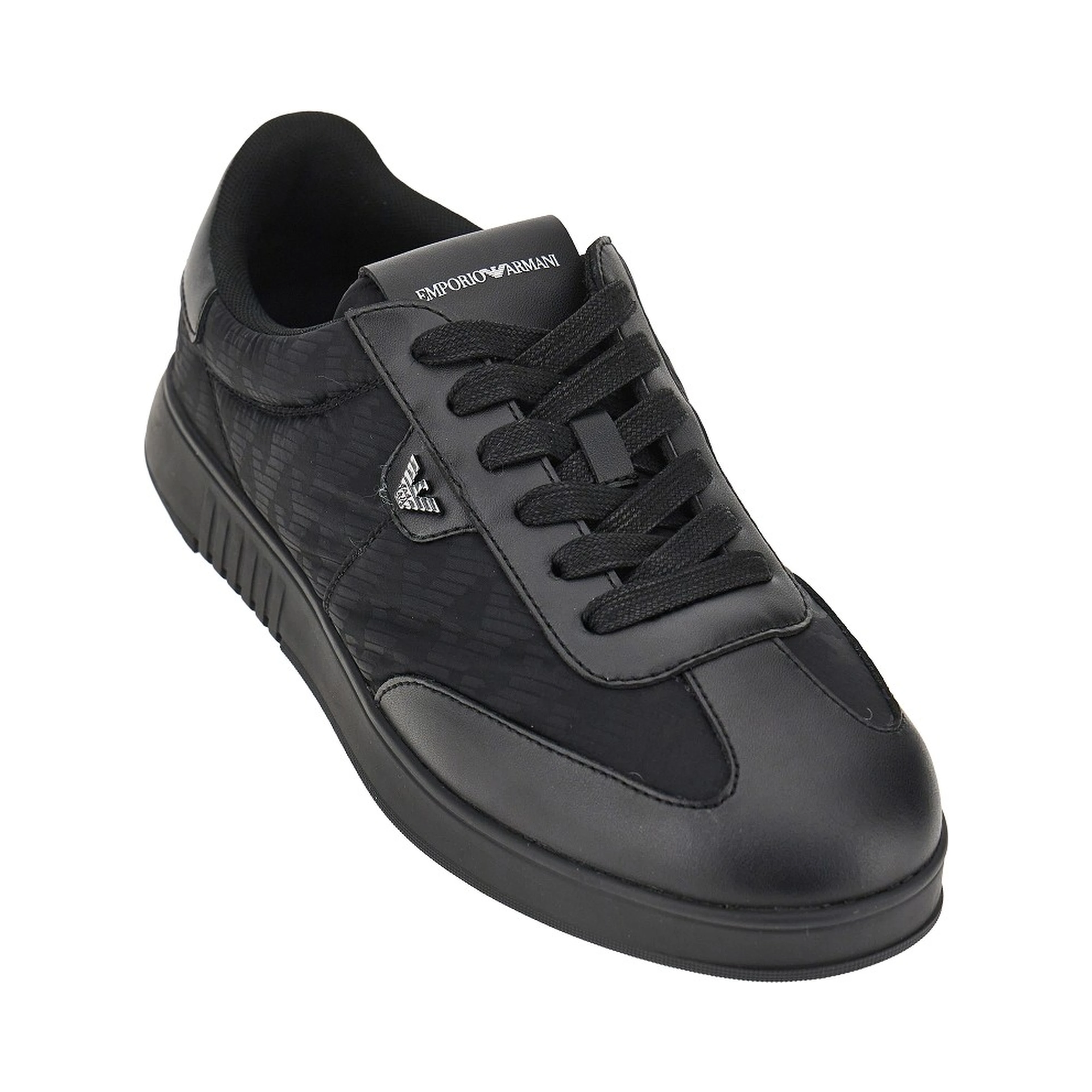 Nylon and leather sneakers with Eagle logo