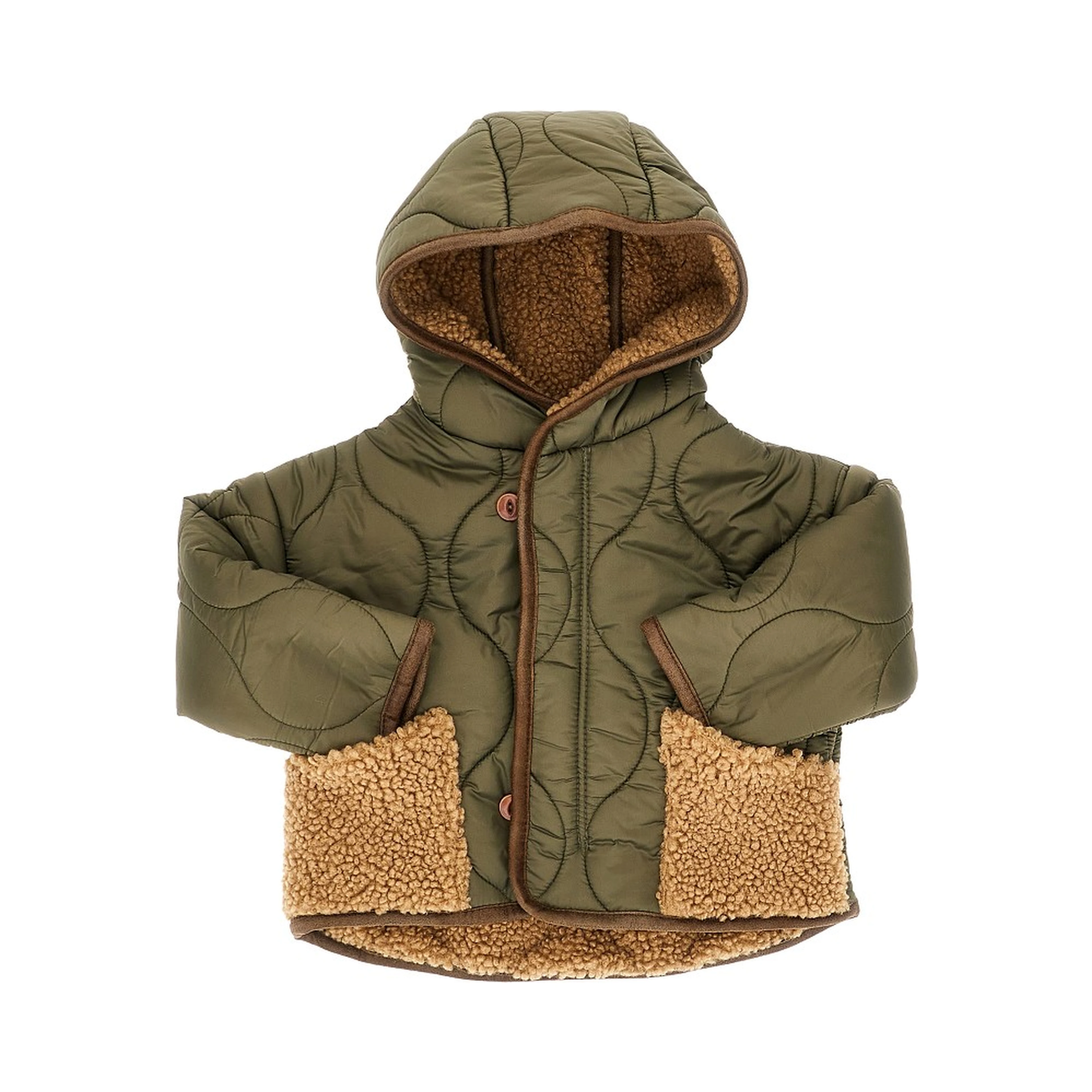 Quilted jacket with Teddy details