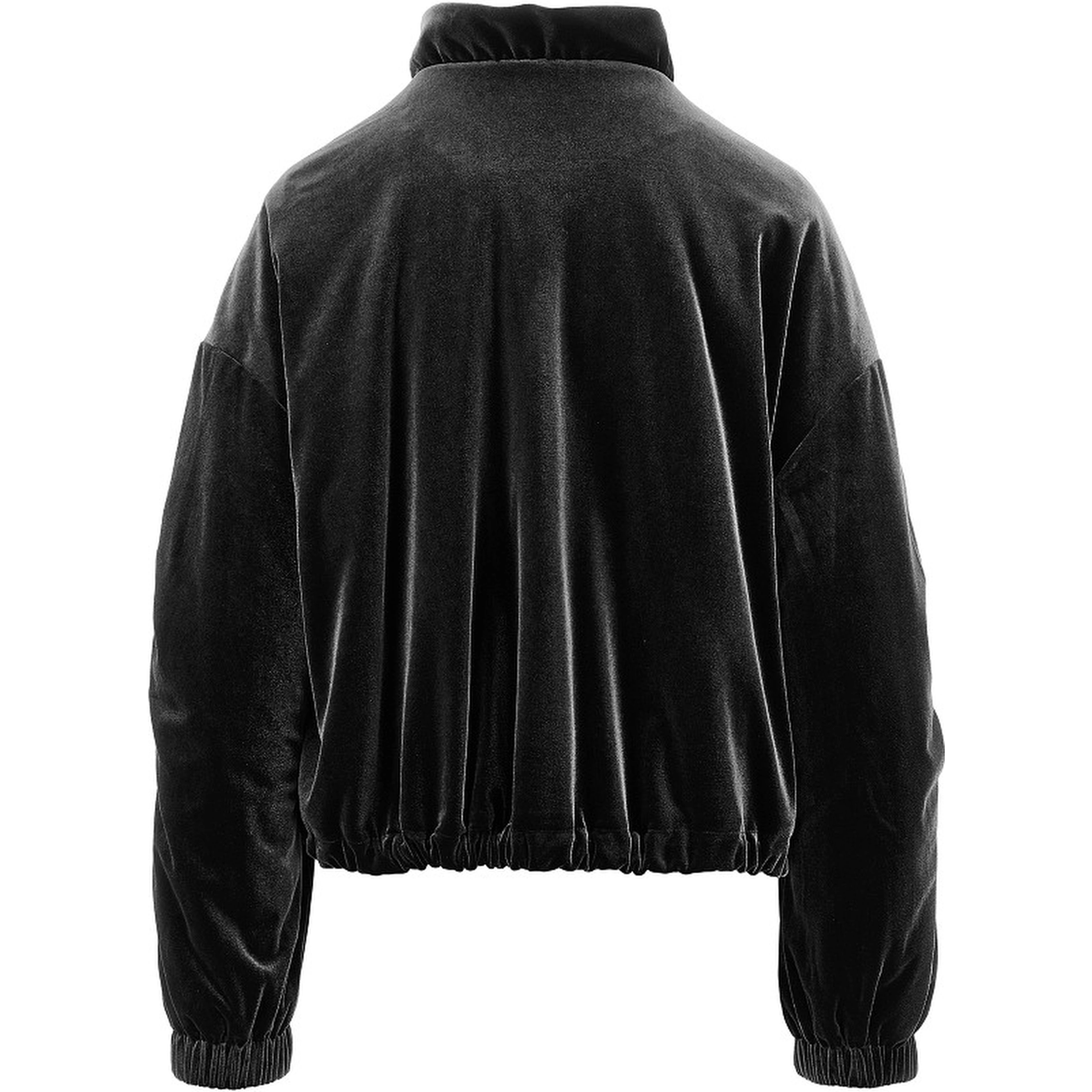 Chenille blouson jacket with gathered neck