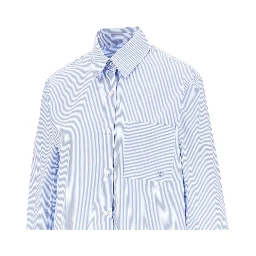Striped poplin shirt