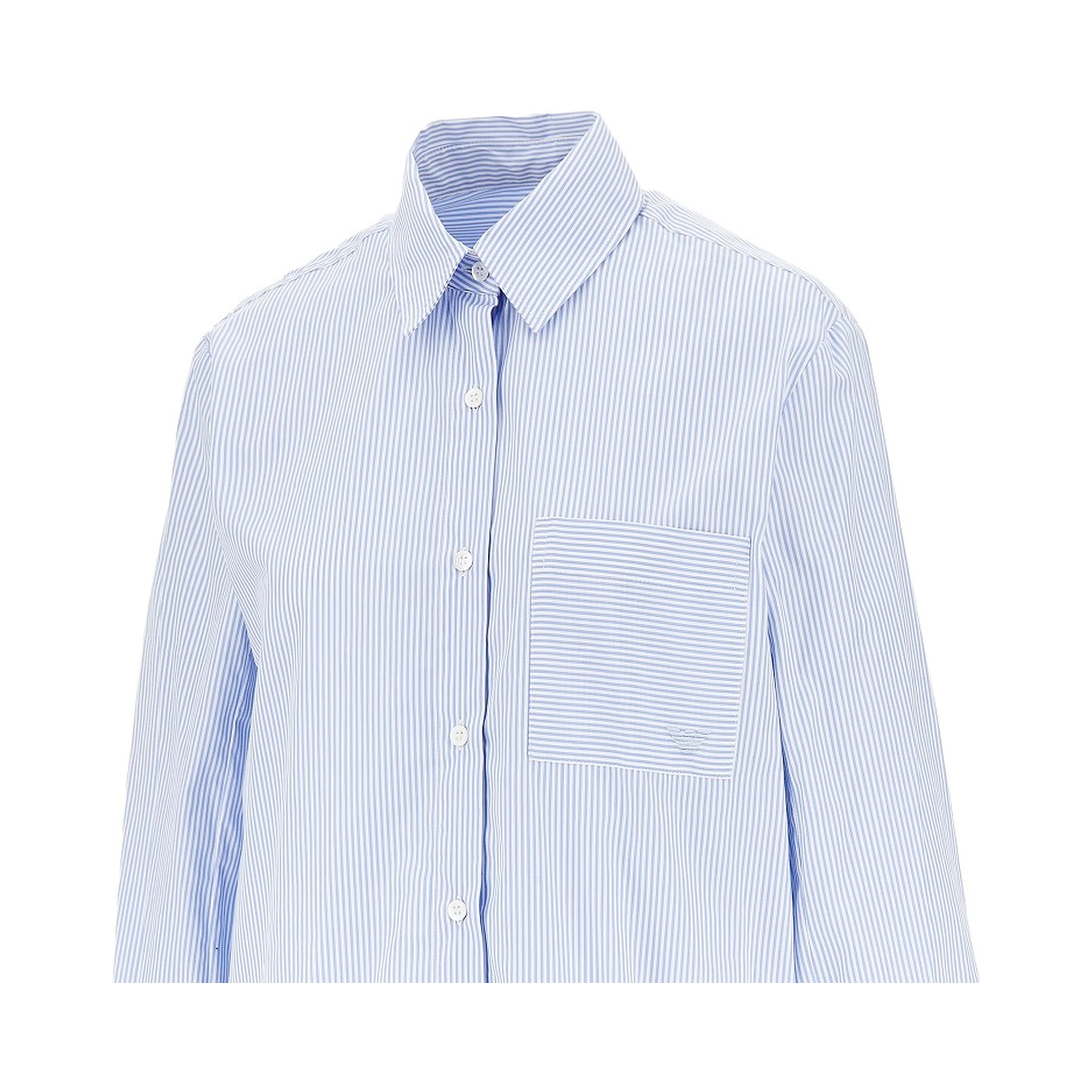 Striped poplin shirt