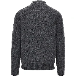 Upcycled cashmere polo sweater