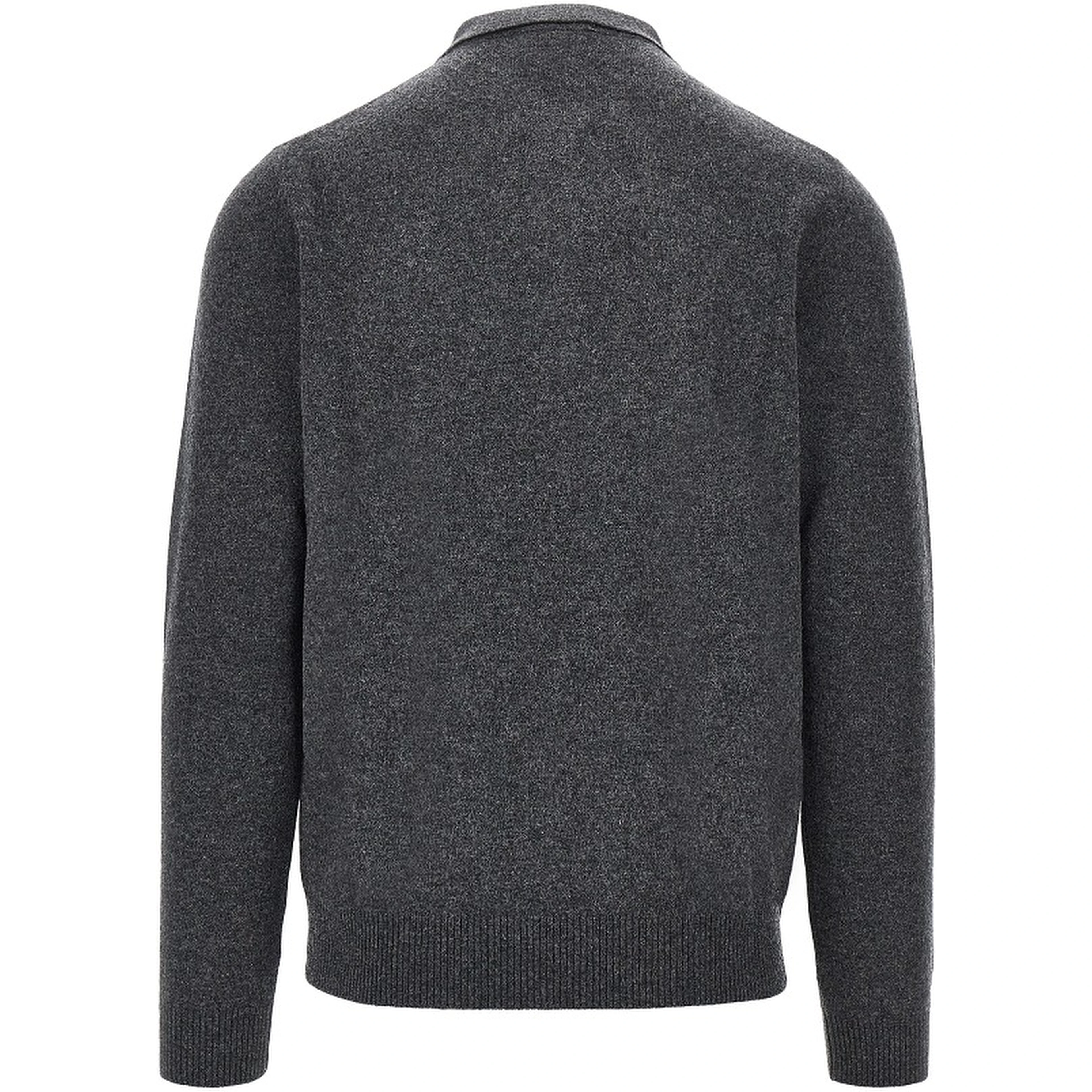 Upcycled cashmere polo sweater