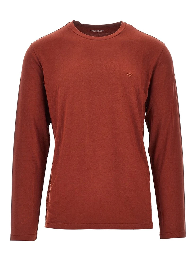 Stretch jersey T-shirt with Eagle embroidery