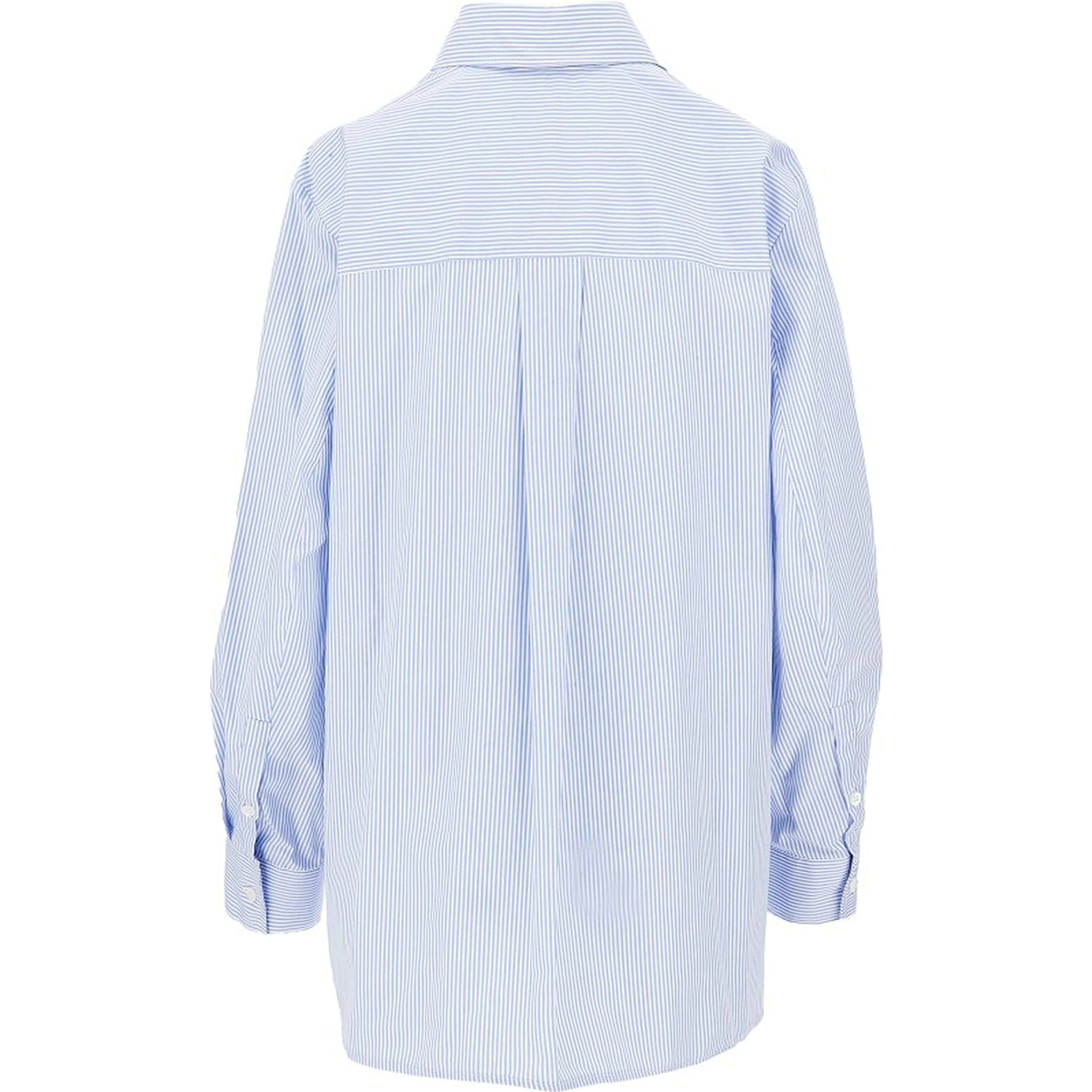 Striped poplin shirt
