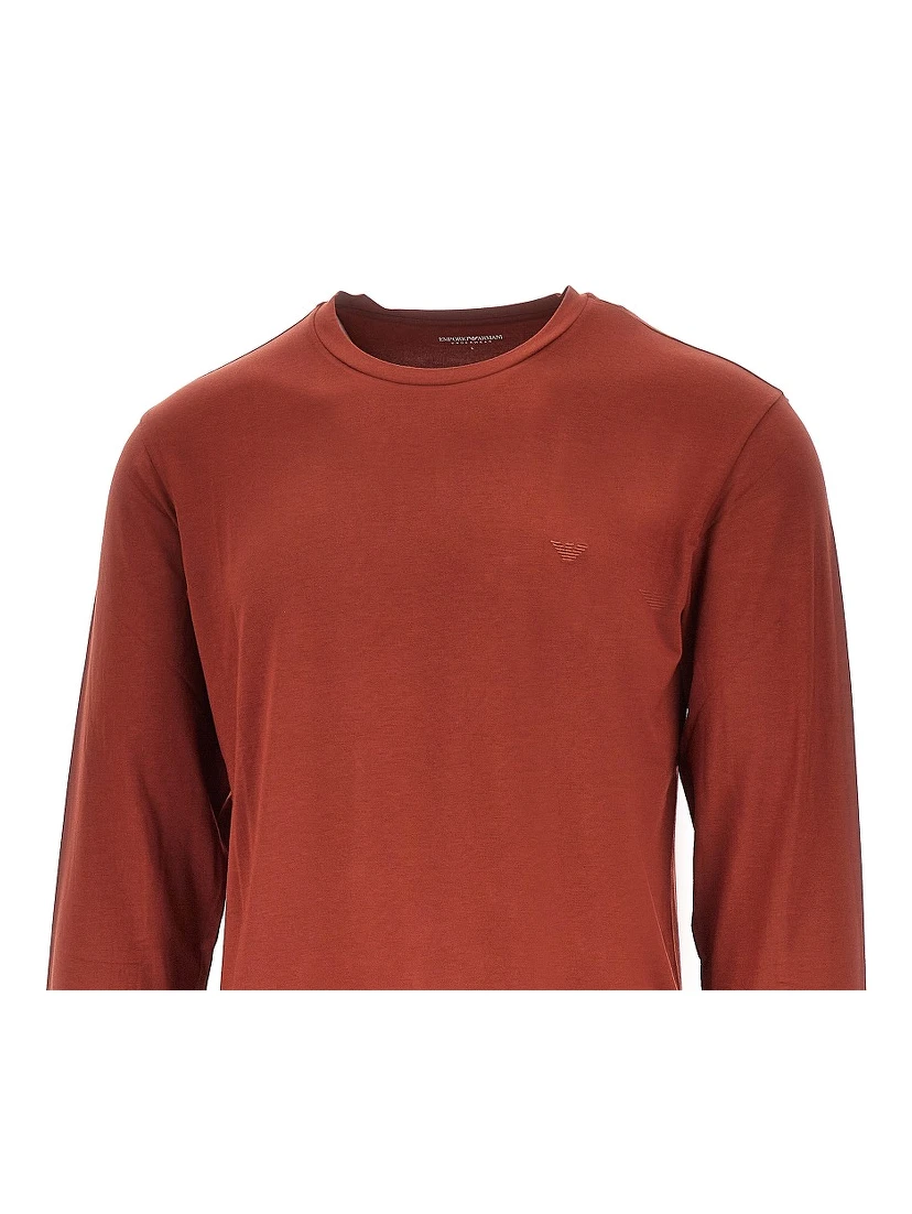 Stretch jersey T-shirt with Eagle embroidery