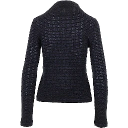 Striped jacquard jersey top