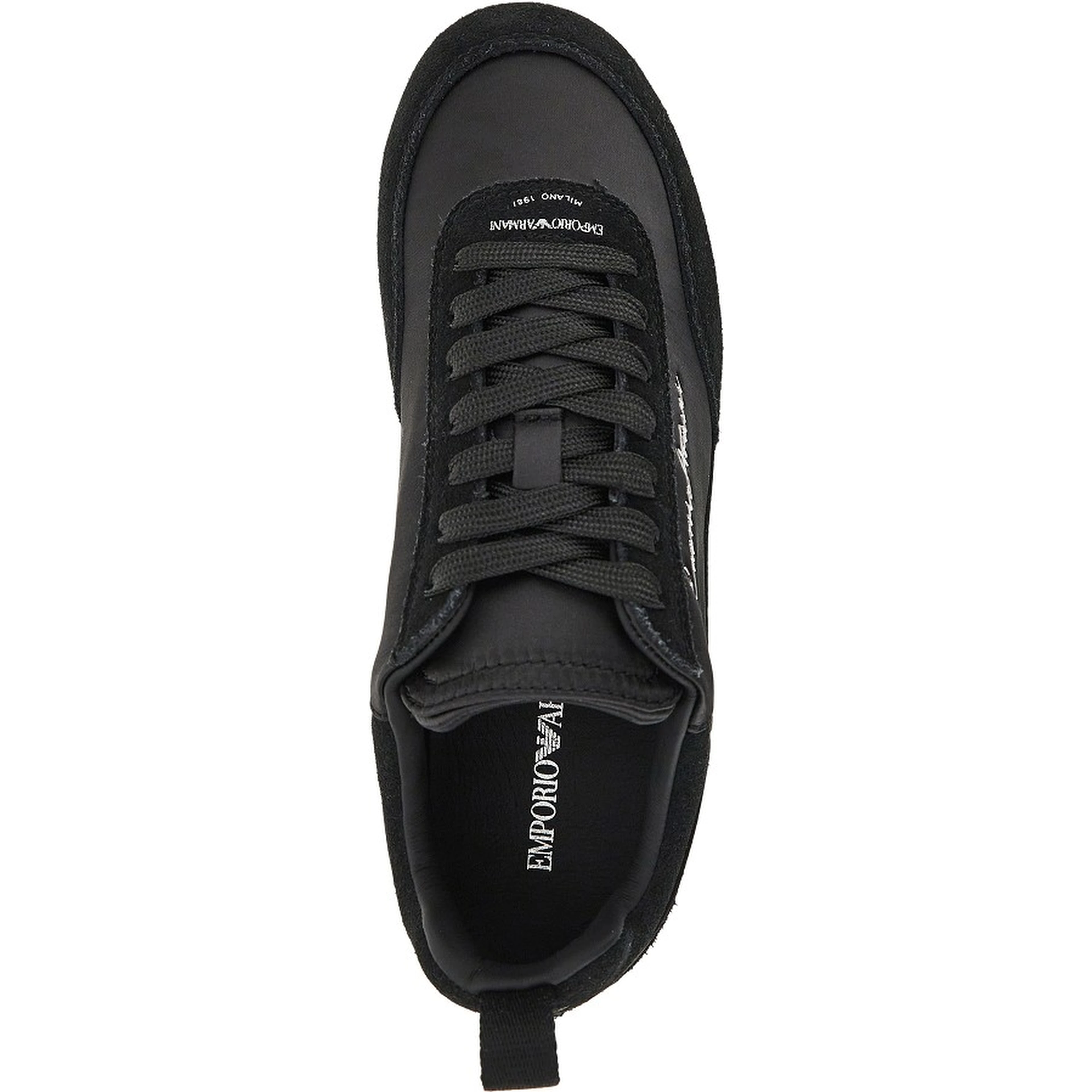 Satin and suede leather sneakers