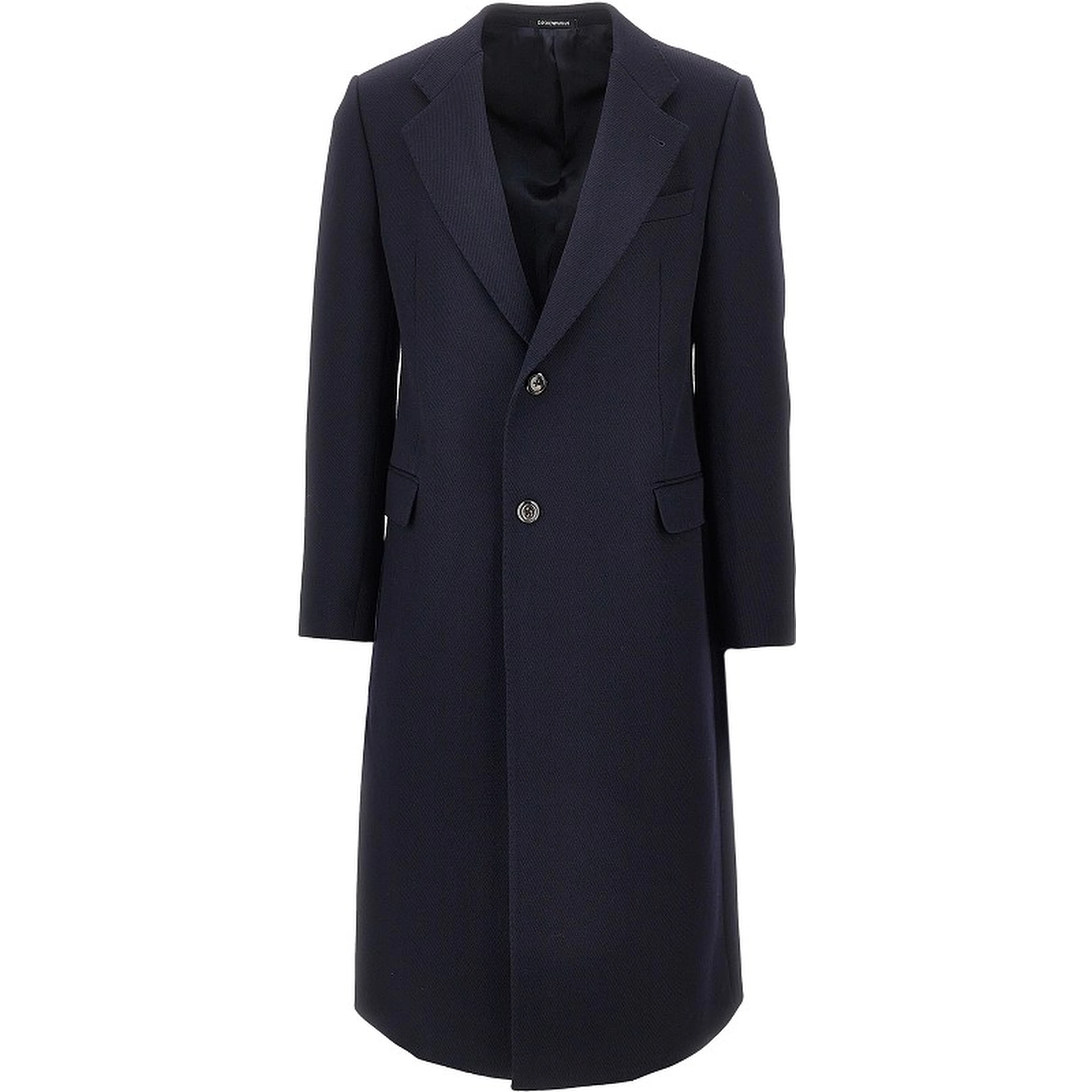 Wool tricotine single-breasted coat