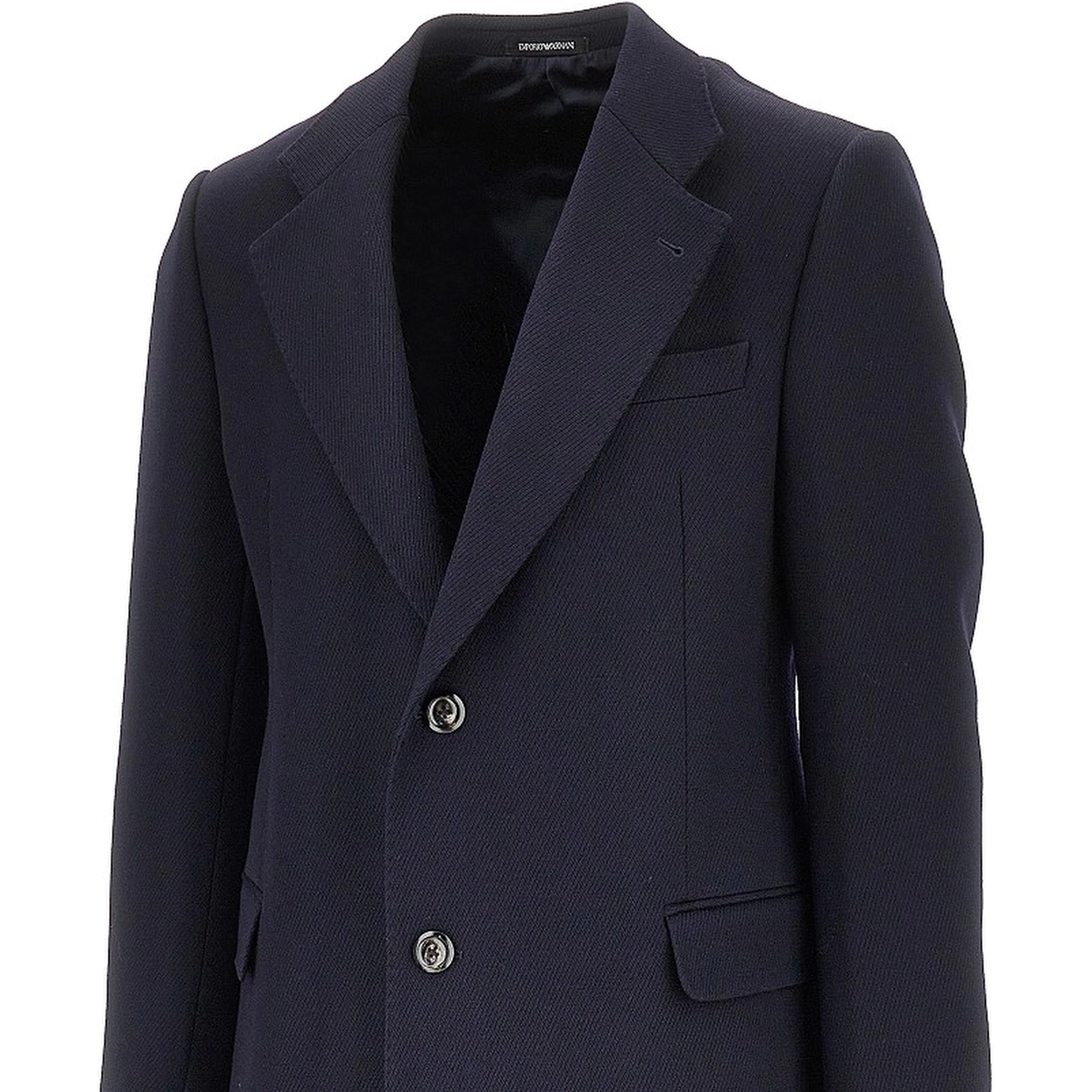 Wool tricotine single-breasted coat
