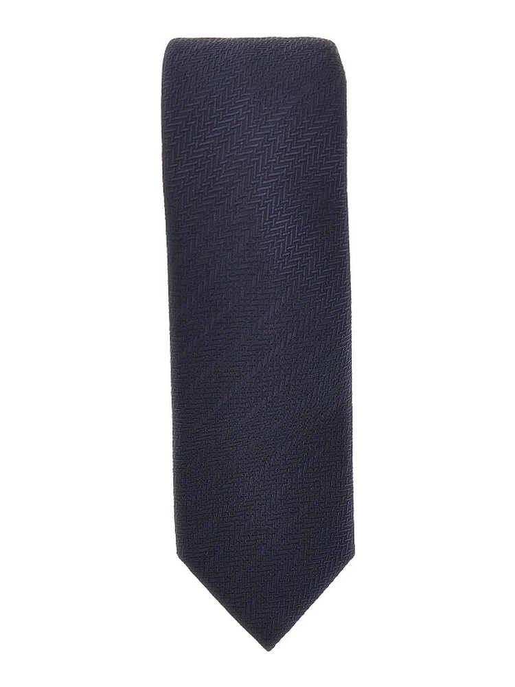 Silk necktie with jacquard motif