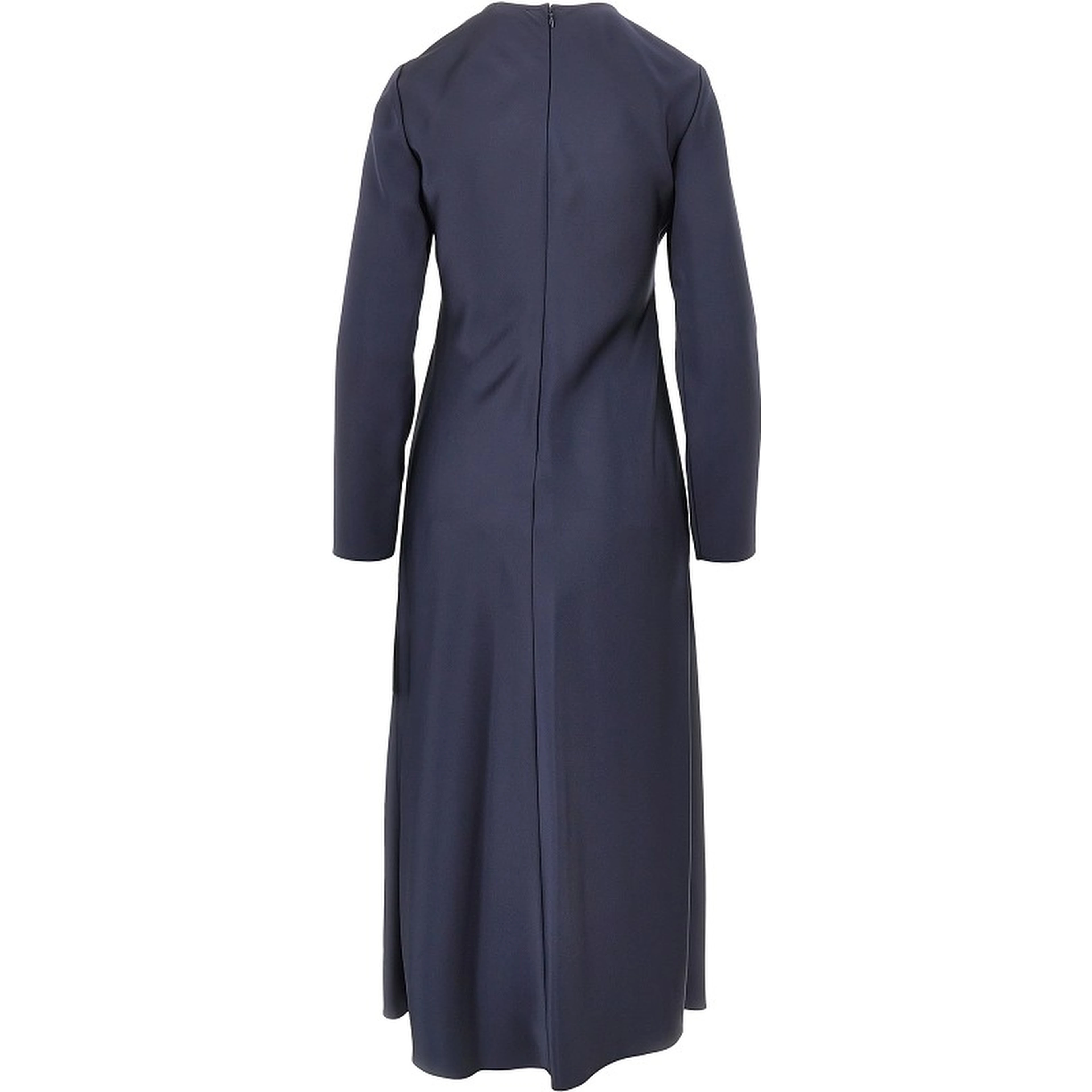 Satin-effect tecno twill midi dress