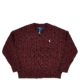 Cable knit cotton sweater