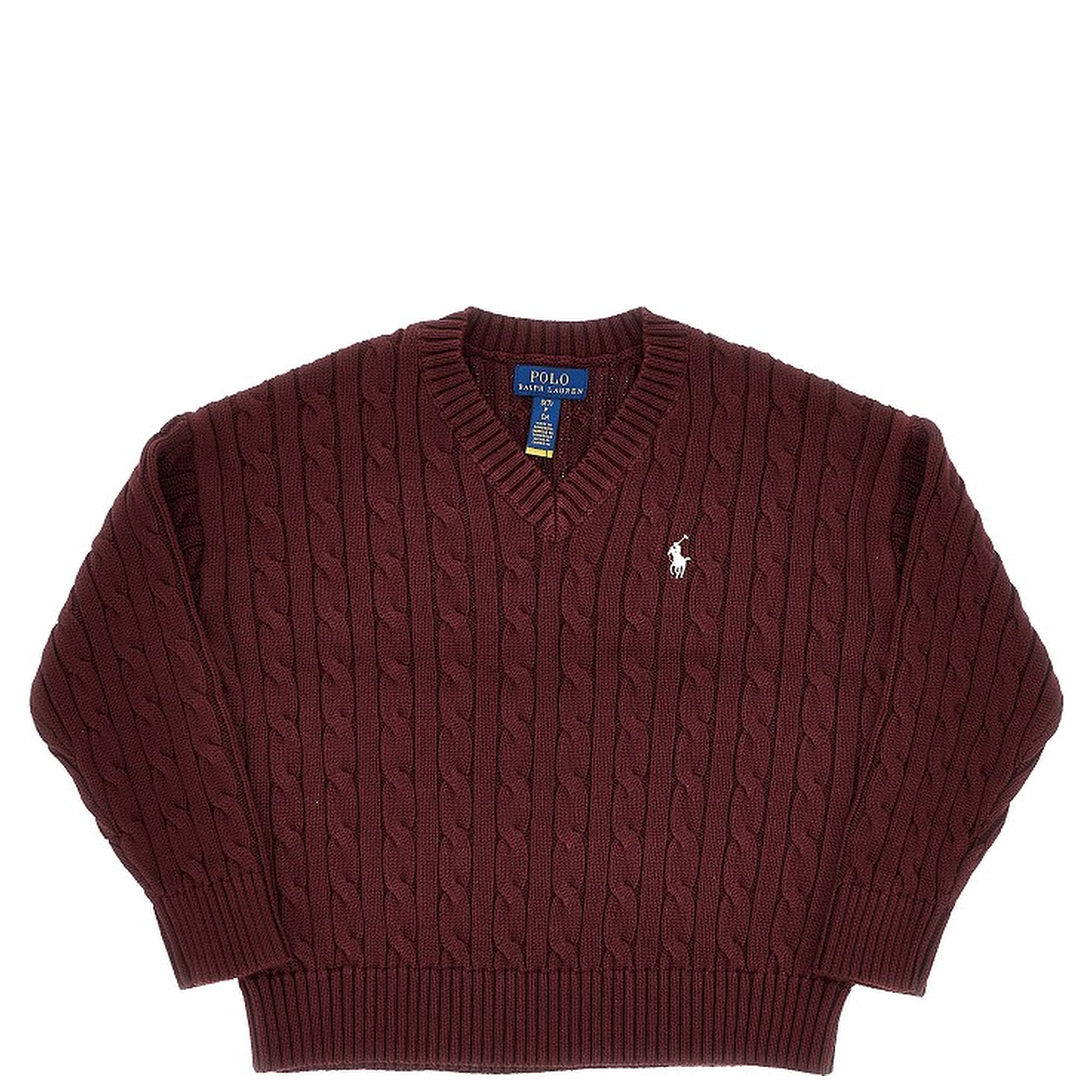 Cable knit cotton sweater