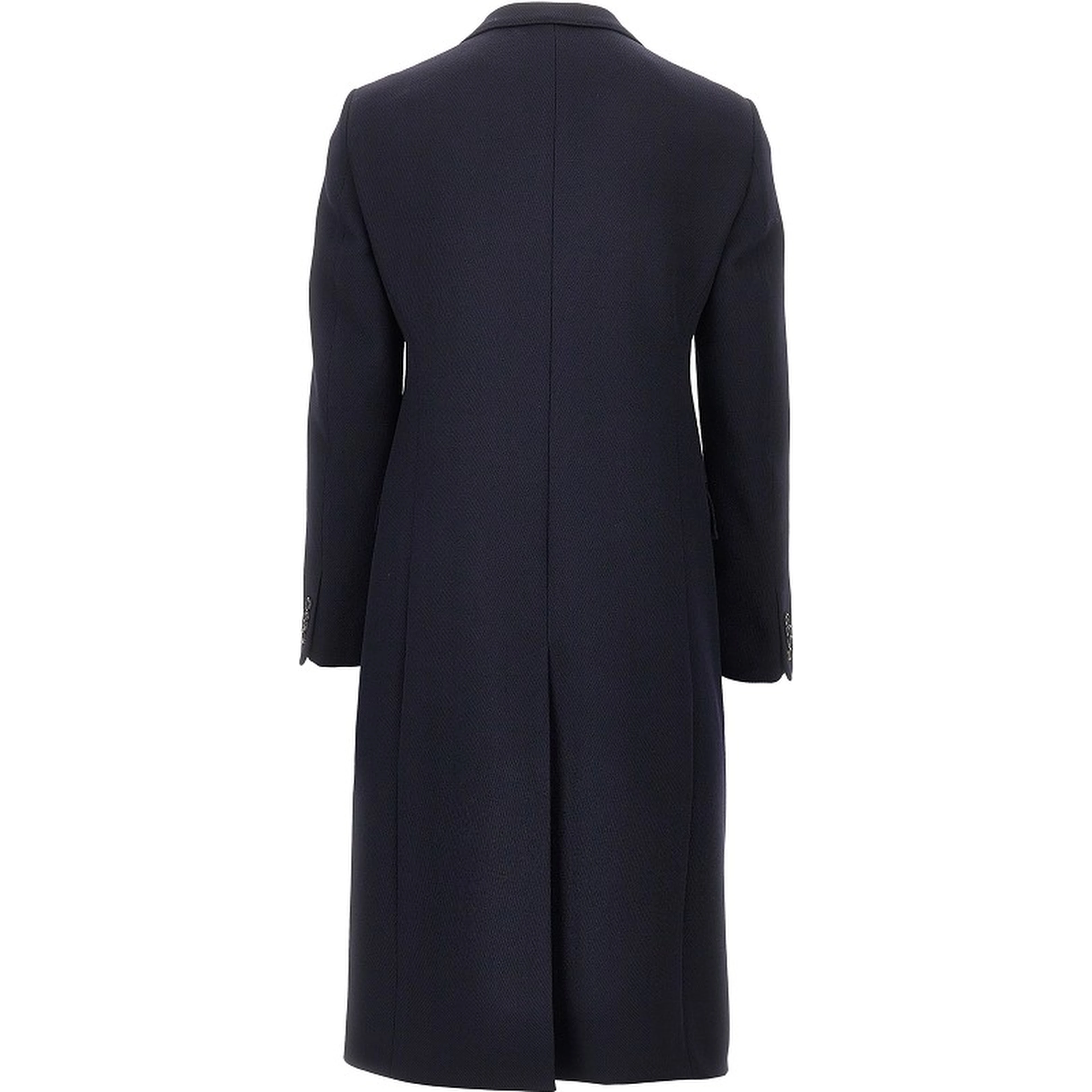 Wool tricotine single-breasted coat