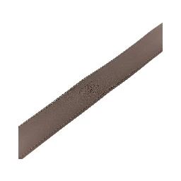 Engraved buckle leather belt