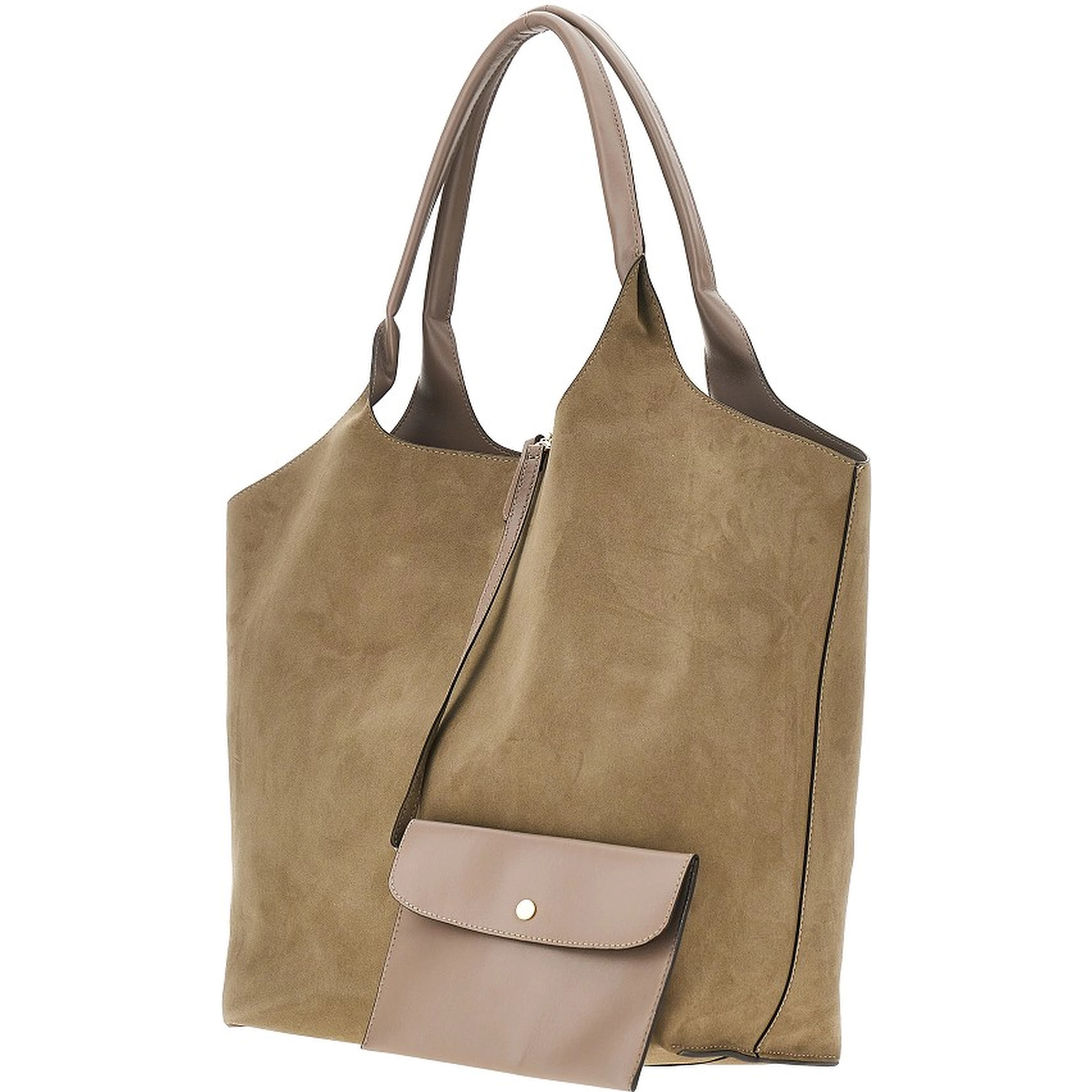 Vegan leather reversible tote bag