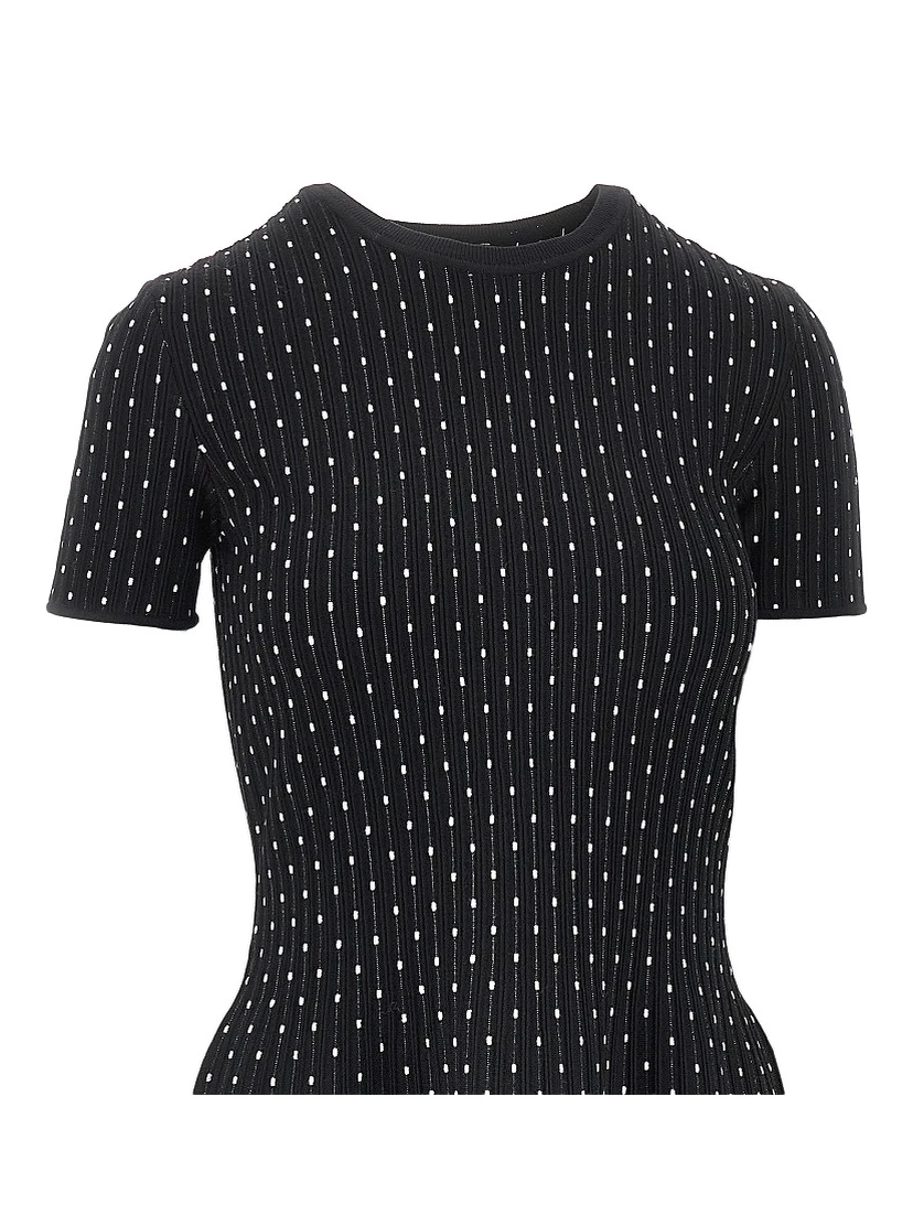 Ottoman knitted mini dress