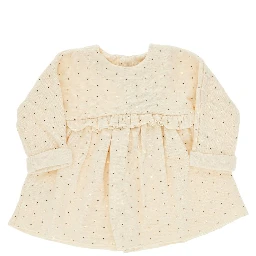Knitted mini dress with printed little stars