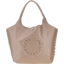 Vegan leather reversible tote bag