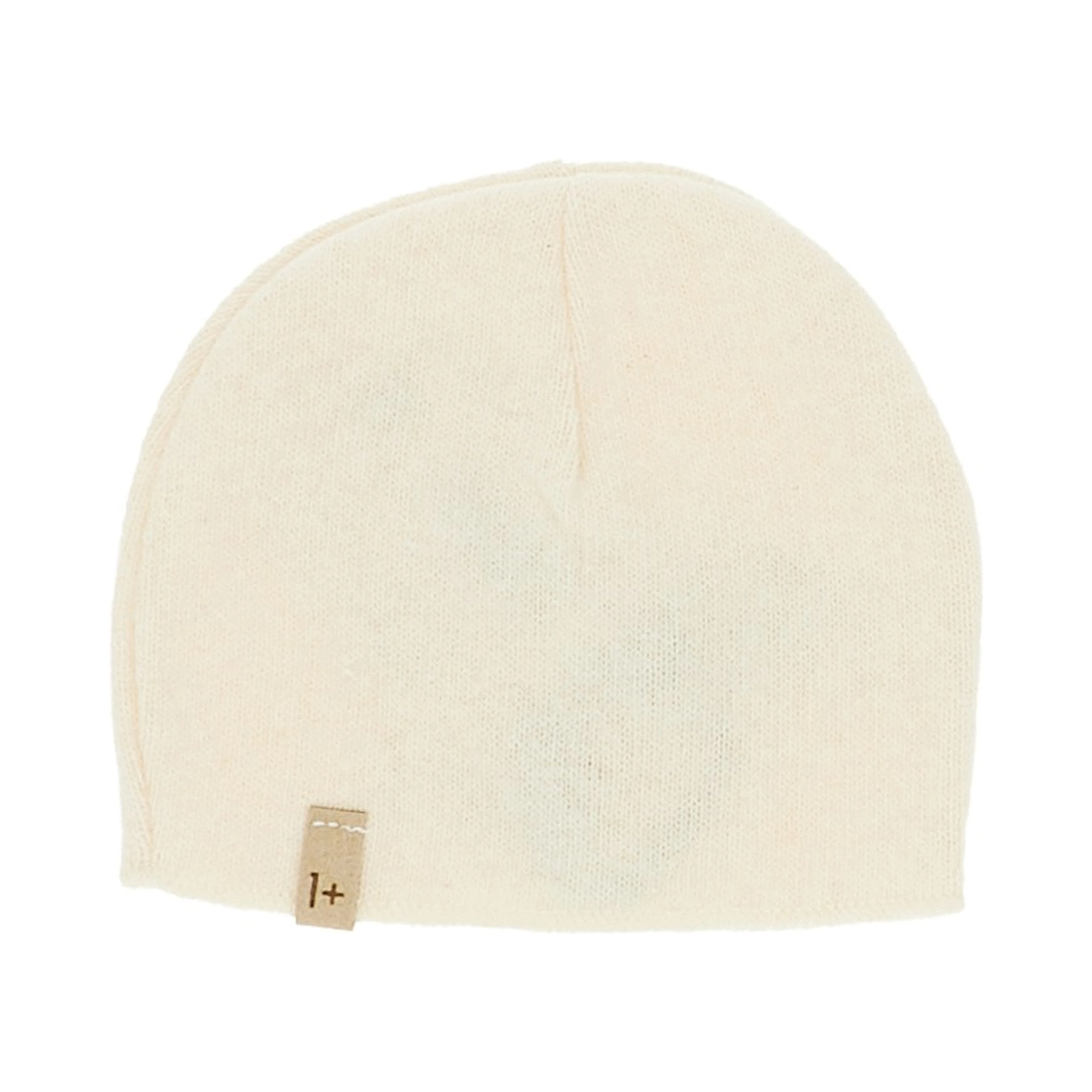 Cotton-blend knitted beanie hat