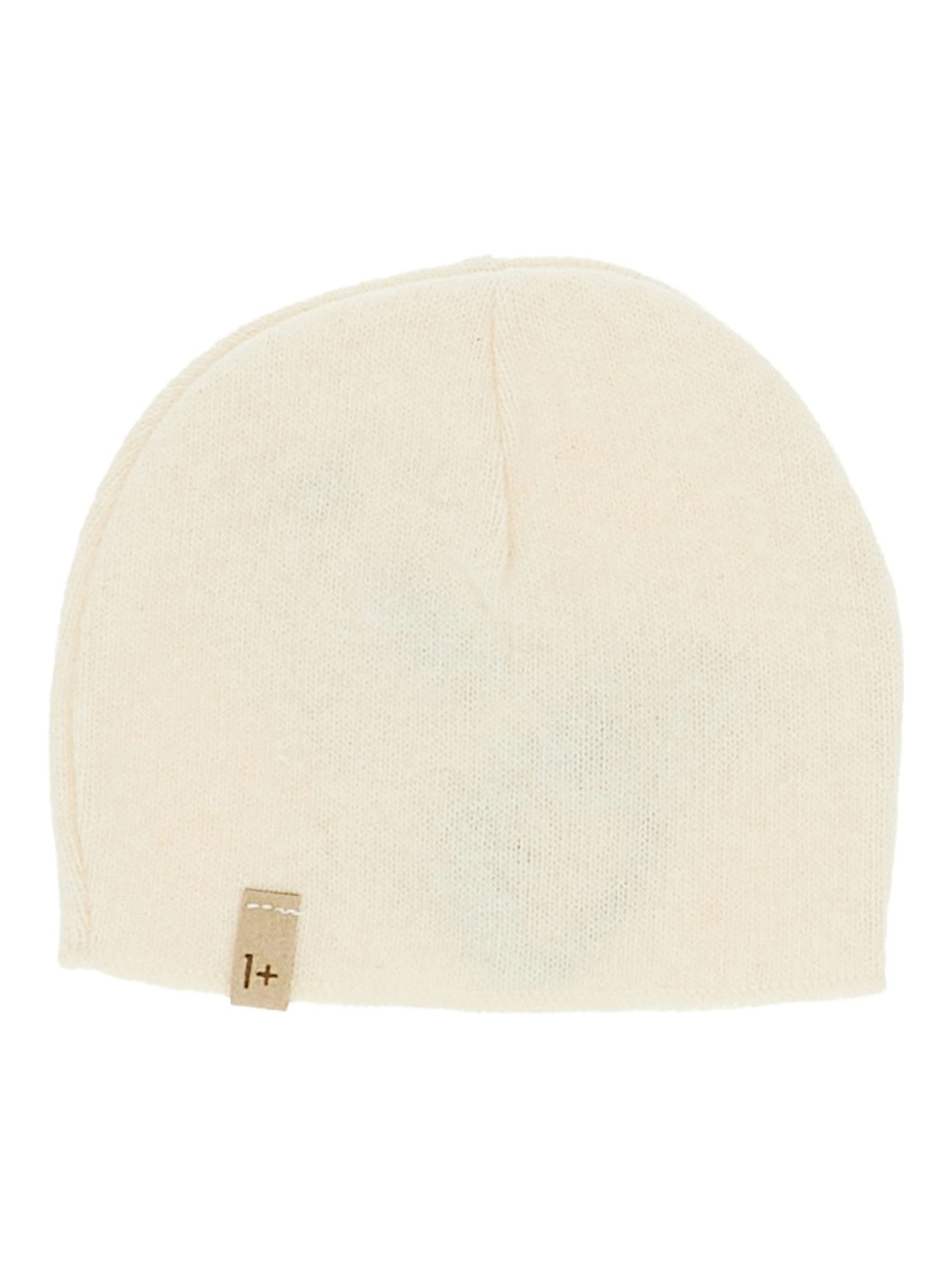 Cotton-blend knitted beanie hat
