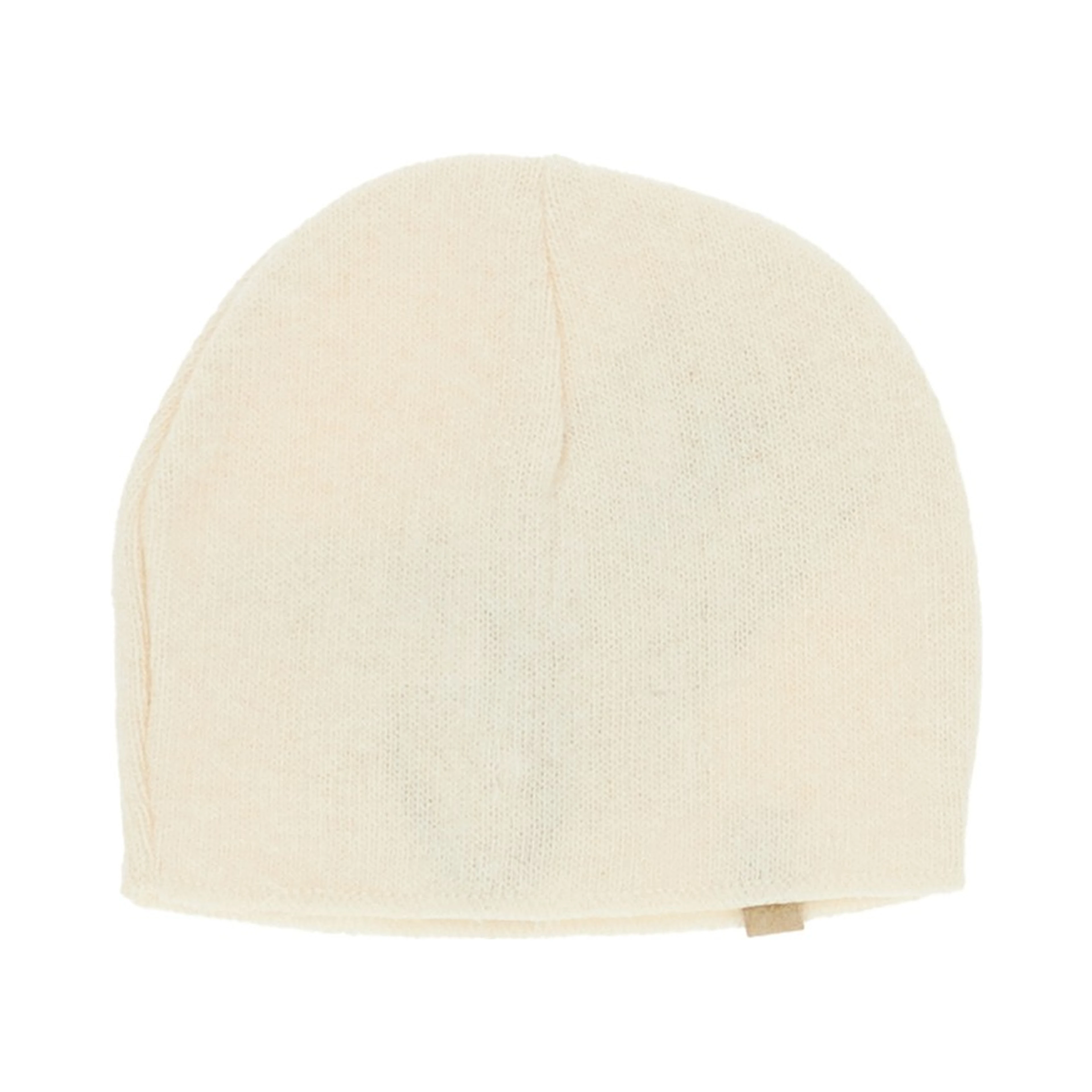 Cotton-blend knitted beanie hat