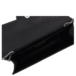 'Efflorescence' satin pouch with rhinestones