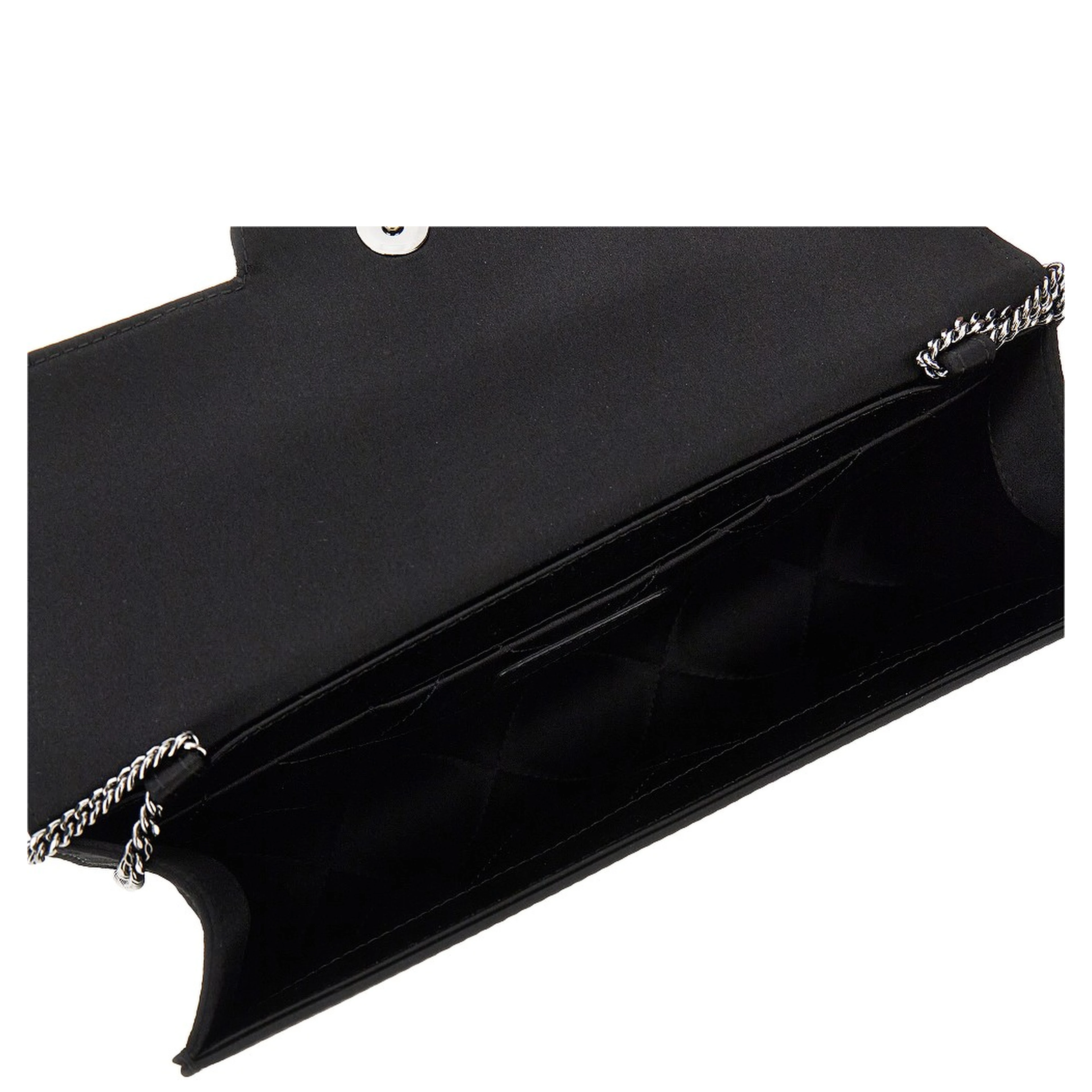 'Efflorescence' satin pouch with rhinestones