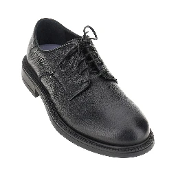 Grained leather lace-up shoes