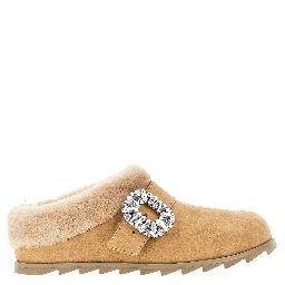 Suede leather Slidy Viv' mules