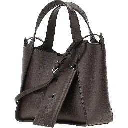 Grained vegan leather 'Stella Logo' bag