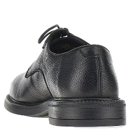 Grained leather lace-up shoes