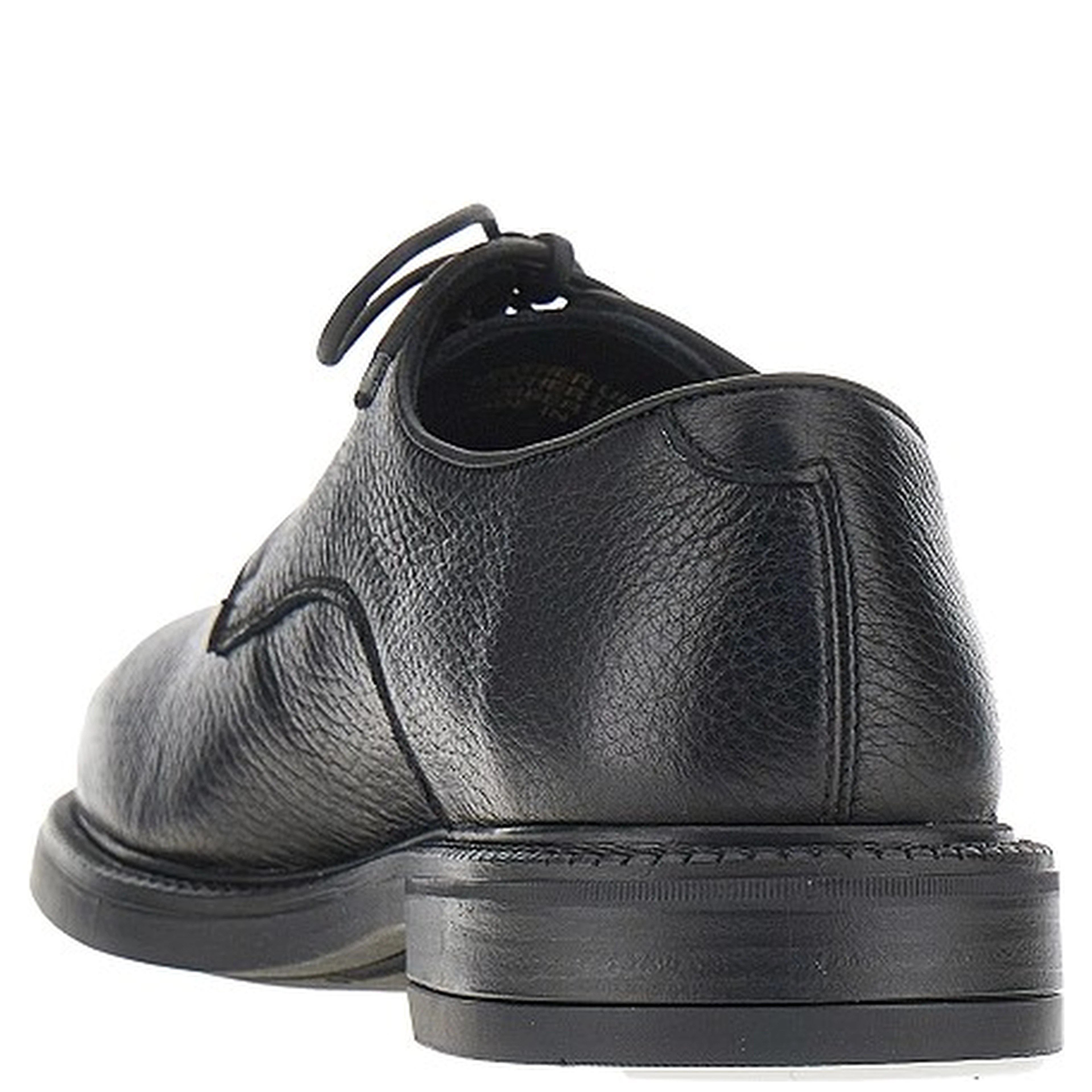 Grained leather lace-up shoes