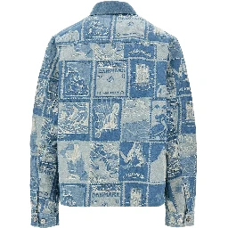 Stamp jacquard denim jacket